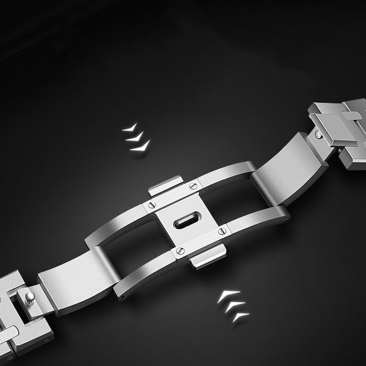 Mirla | Rvs Band för Samsung Watch Ultra med lyxigt dubbelt kedjedesign-Eva Jonsson