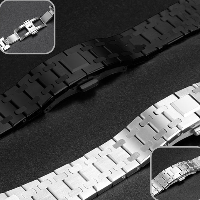 Mirla | Rvs Band för Samsung Watch Ultra med lyxigt dubbelt kedjedesign-Eva Jonsson