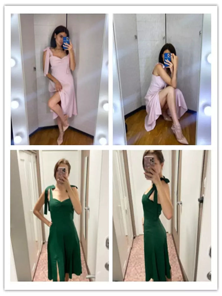 Mirla | Rygglös Korsett Koreansk Midi-Klänning för Kvinnor-Eva Jonsson