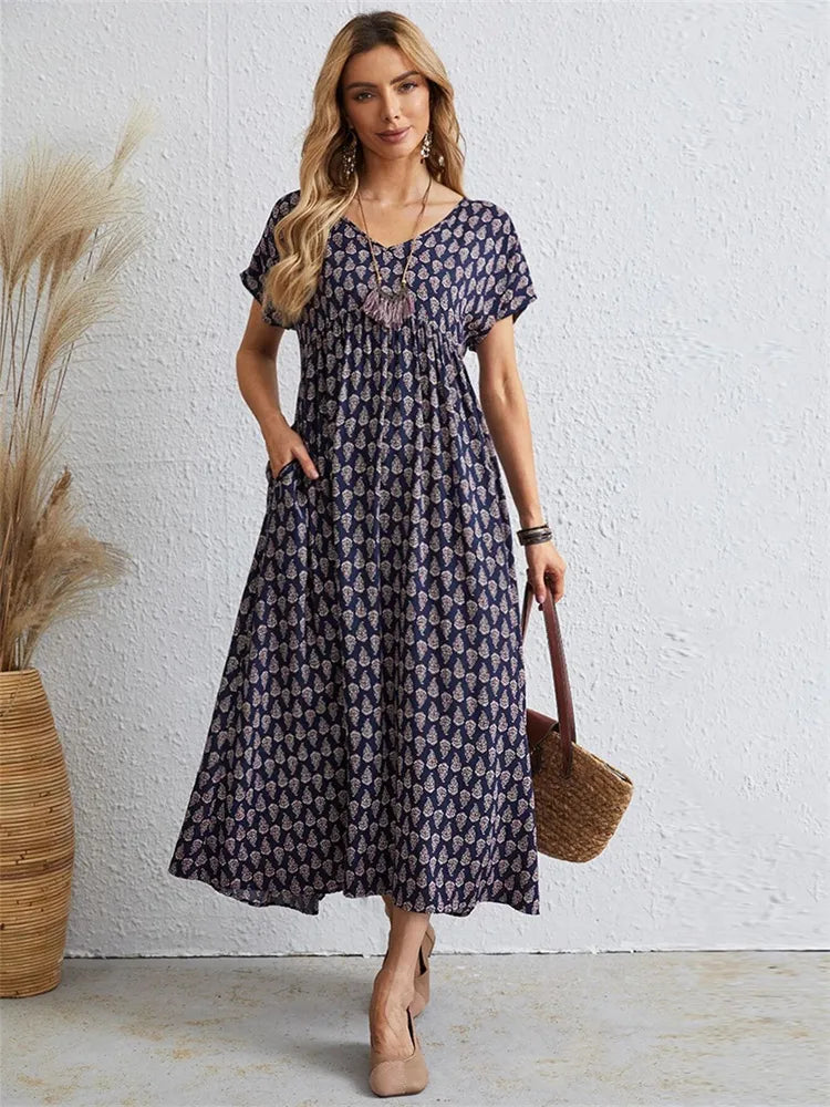 Mirla | Rymlig, Avslappnad Vintage-klänning-Eva Jonsson