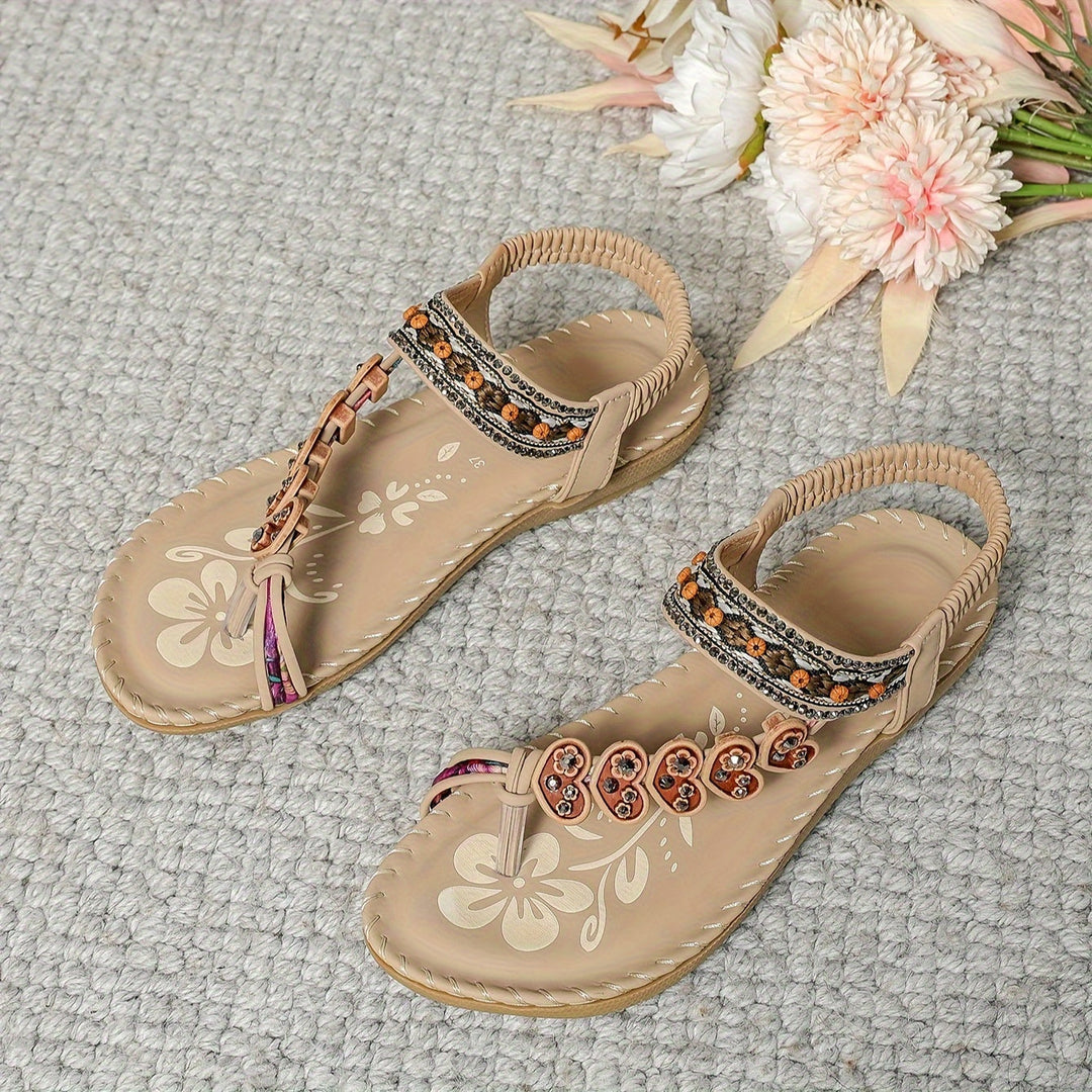 Mirla | Sandaler Platt Elastisk Vrist Ortopediska Sandaler Damensandaler-Eva Jonsson