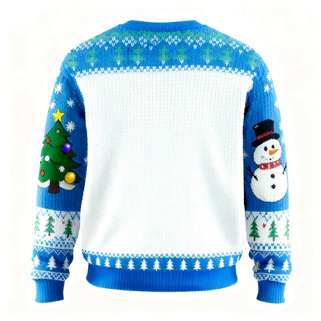 Mirla | Santa Claus Mönster Print Semester Tröja - Ultimat Ful Julfest Look-Eva Jonsson