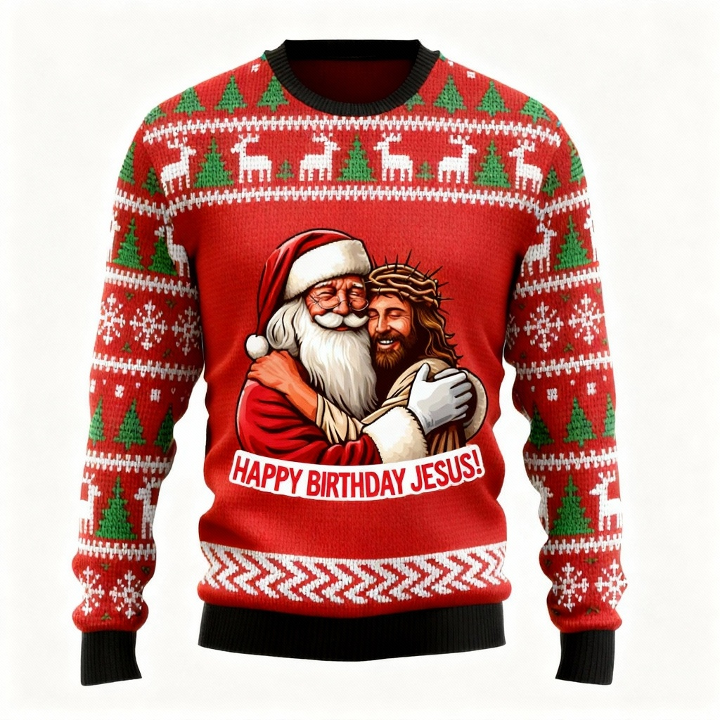 Mirla | Santa & Jesus Mönsterdesign Tröja - Ful & Mysig Unisex Tröja-Eva Jonsson