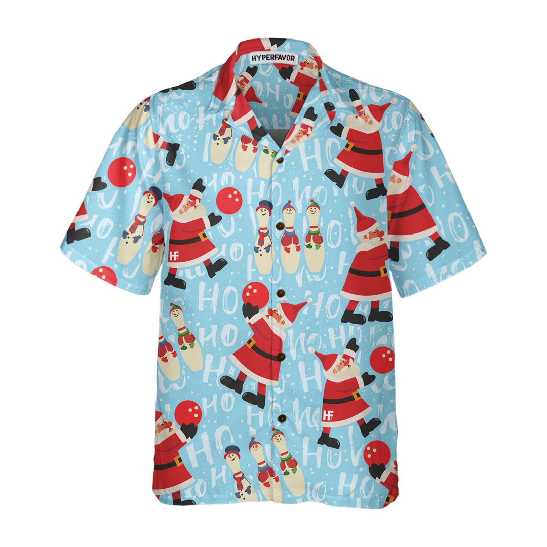 Mirla | Santa With Bowling Ball Christmas Hawaiian Shirt Funny Santa Shirt Best Gift For Christmas-Eva Jonsson