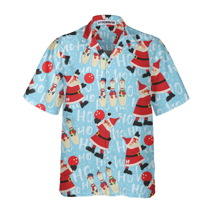 Mirla | Santa With Bowling Ball Christmas Hawaiian Shirt Funny Santa Shirt Best Gift For Christmas-Eva Jonsson