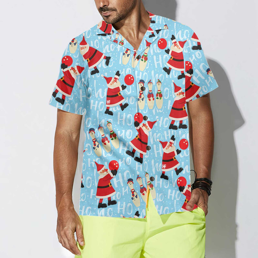Mirla | Santa With Bowling Ball Christmas Hawaiian Shirt Funny Santa Shirt Best Gift For Christmas-Eva Jonsson