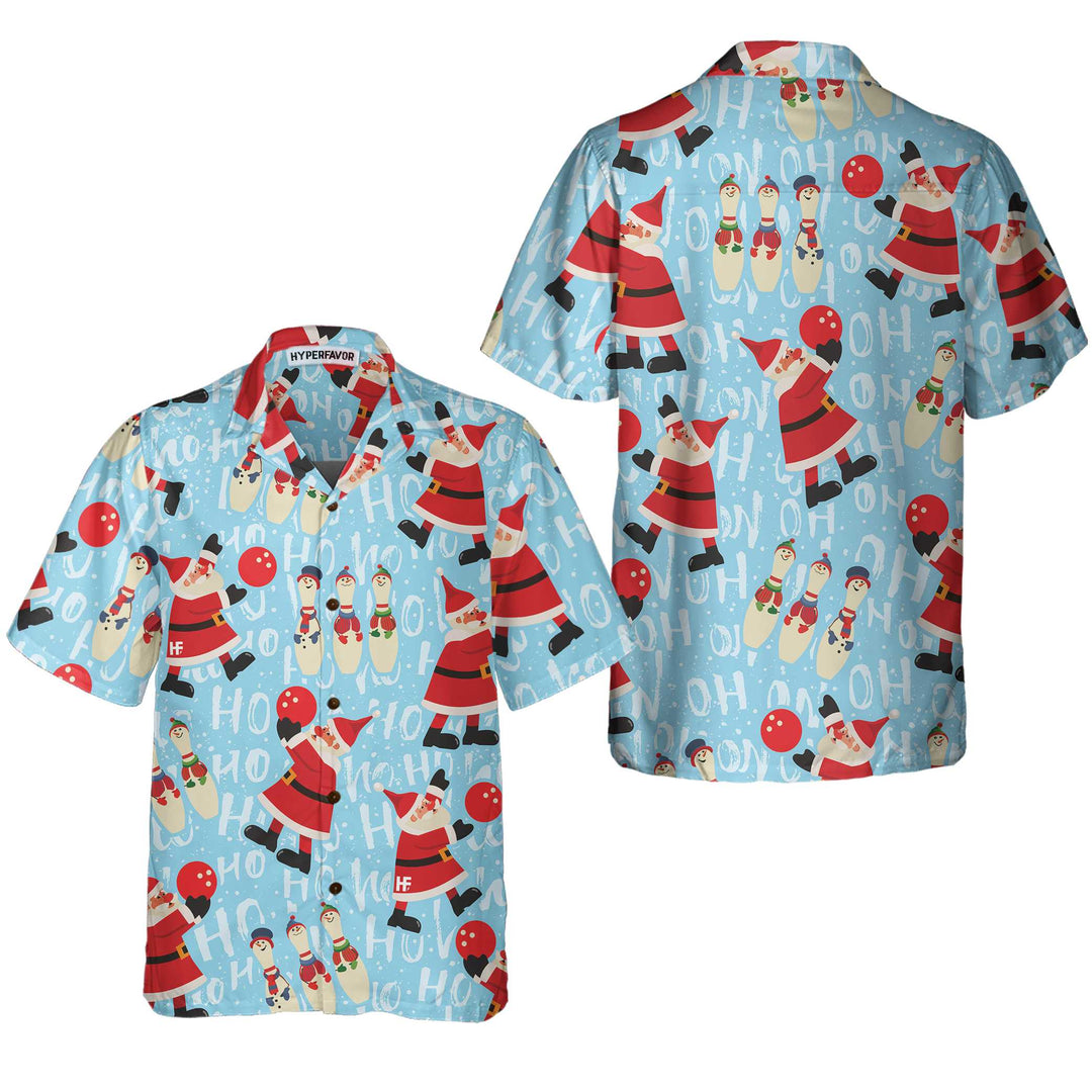 Mirla | Santa With Bowling Ball Christmas Hawaiian Shirt Funny Santa Shirt Best Gift For Christmas-Eva Jonsson
