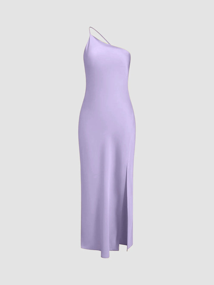 Mirla | Satin Maxi Klänning med Öppen Rygg-Eva Jonsson