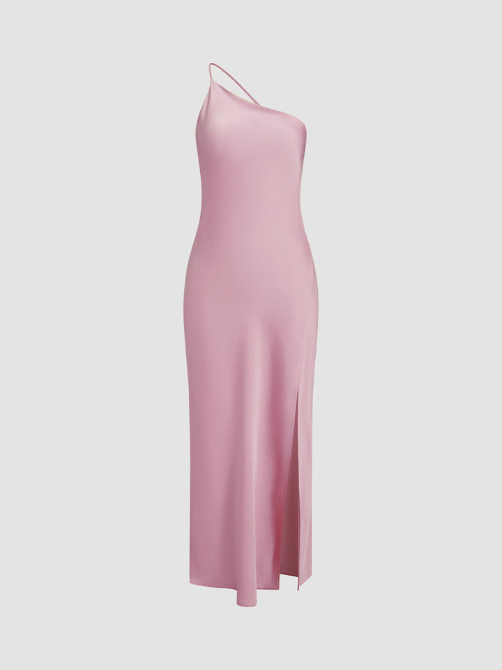 Mirla | Satin Maxi Klänning med Öppen Rygg-Eva Jonsson