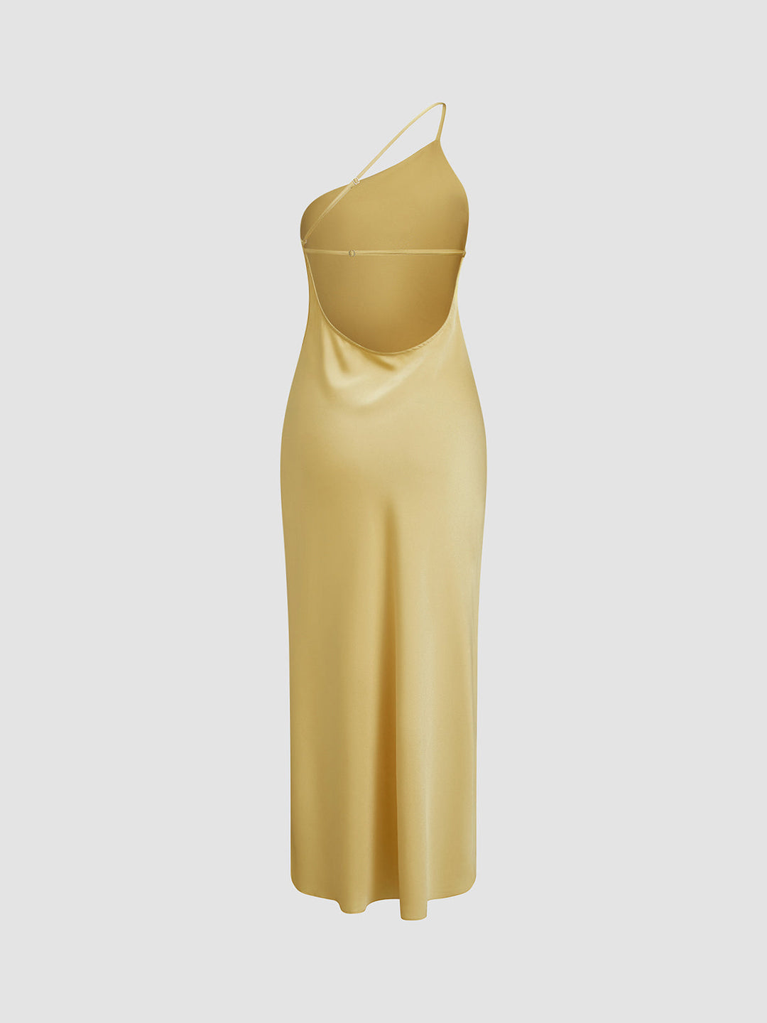 Mirla | Satin Maxi Klänning med Öppen Rygg-Eva Jonsson