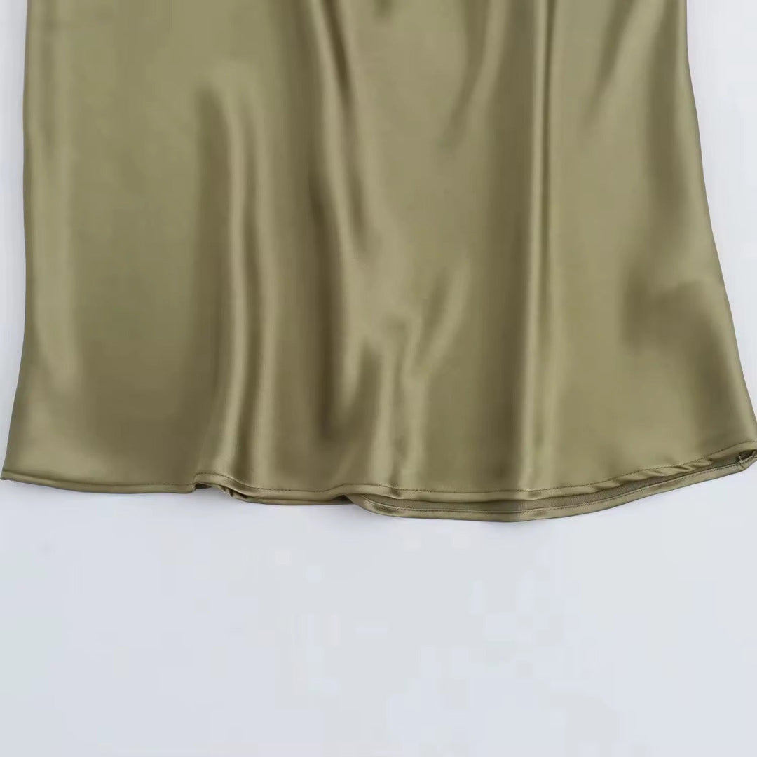 Mirla | Satin Maxiklänning Elegant Draperi-Eva Jonsson
