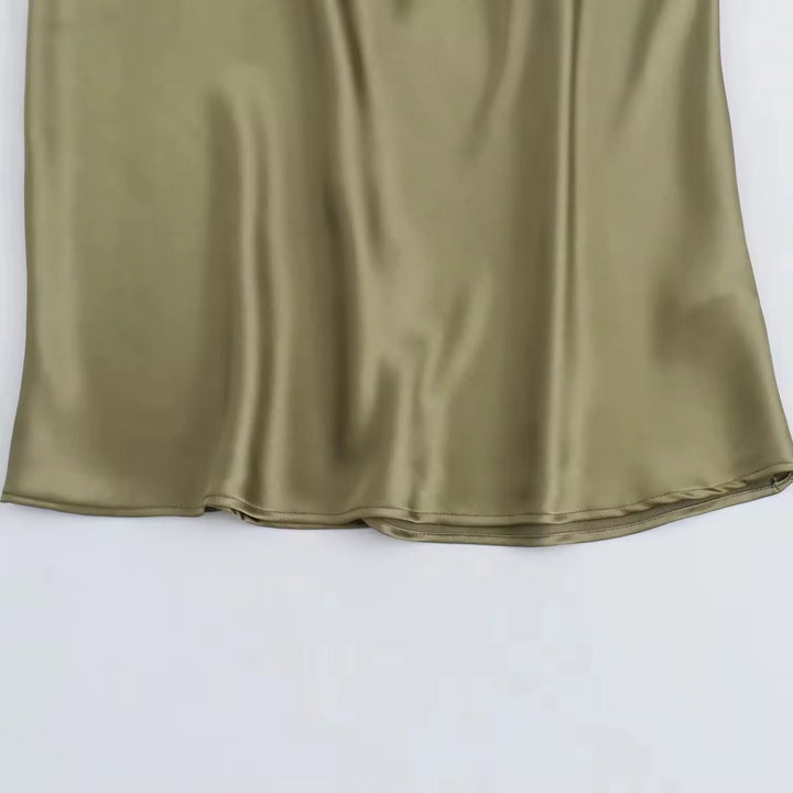 Mirla | Satin Maxiklänning Elegant Draperi-Eva Jonsson