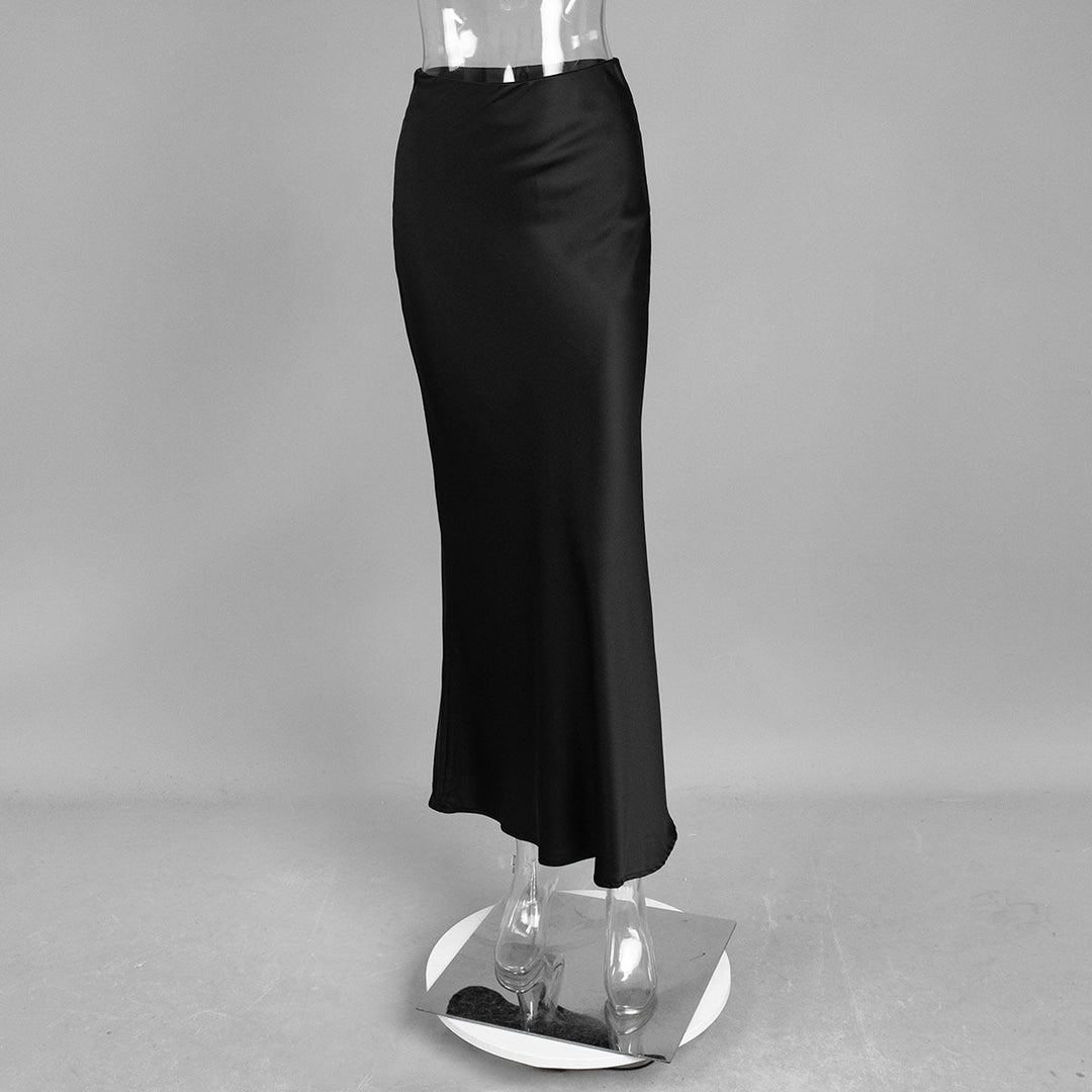 Mirla | Satin-midi-kjol med flödande design för damer-Eva Jonsson