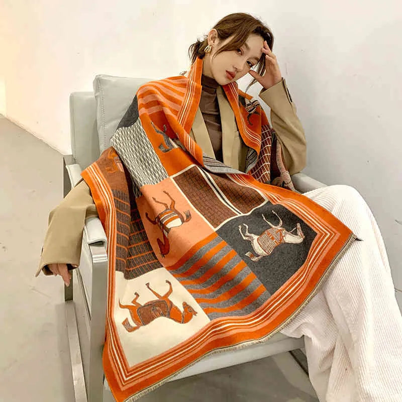 Mirla | Schal - Elegant dam oversize sjal-Eva Jonsson