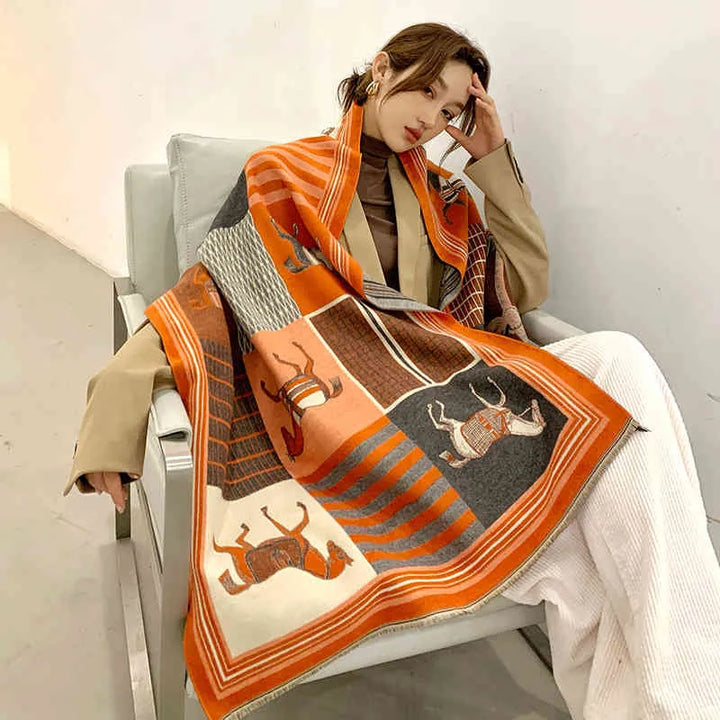 Mirla | Schal - Elegant dam oversize sjal-Eva Jonsson