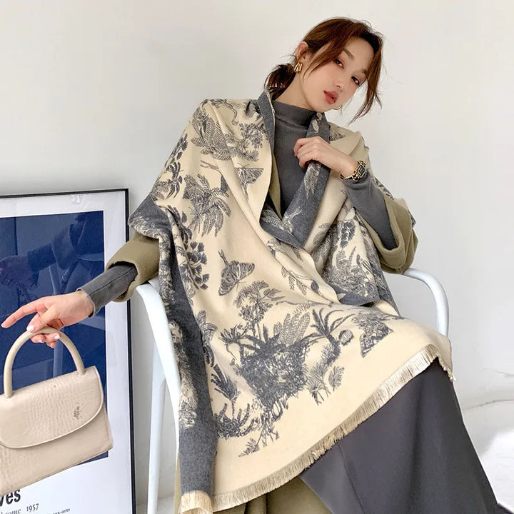 Mirla | Schal - Elegant dam oversize sjal-Eva Jonsson