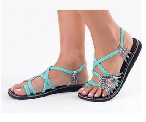 Mirla | Seilknopps fotflatsandaler-Eva Jonsson