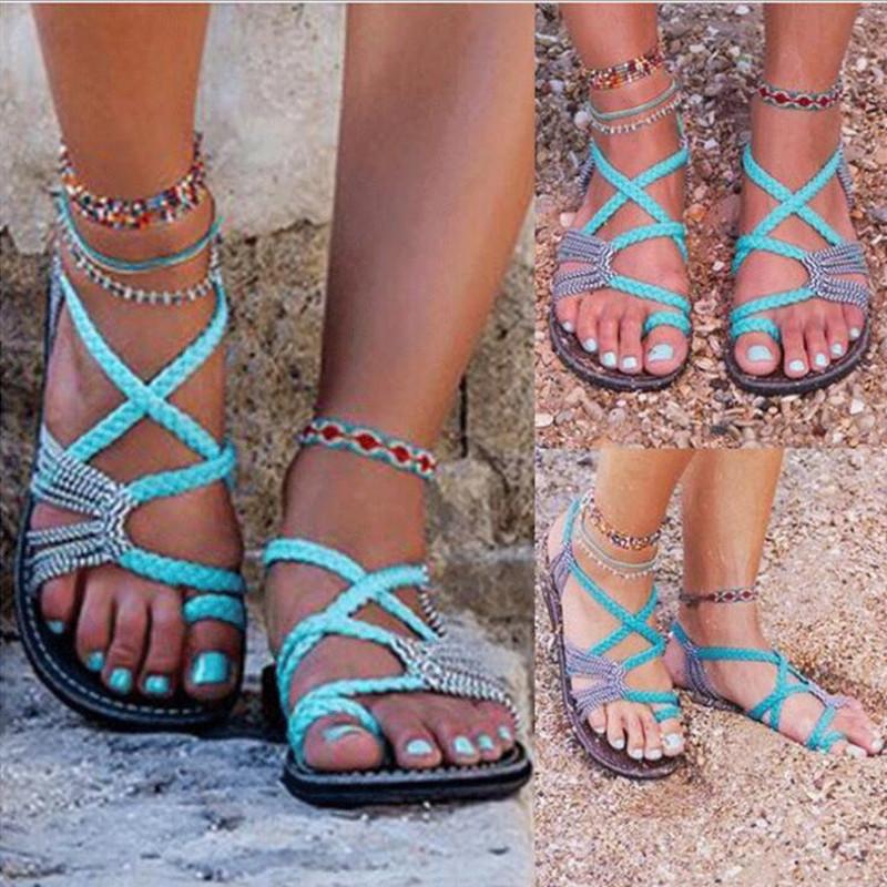 Mirla | Seilknopps fotflatsandaler-Eva Jonsson
