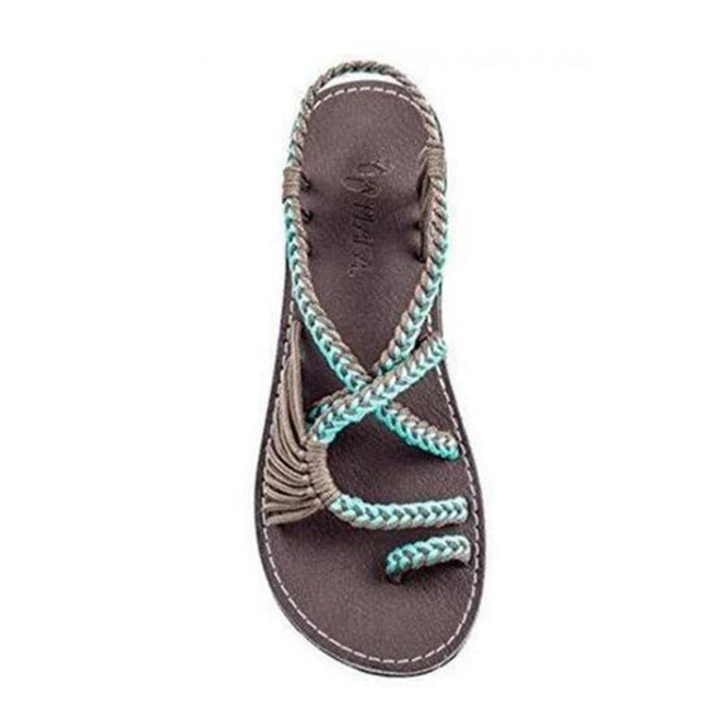 Mirla | Seilknopps fotflatsandaler-Eva Jonsson