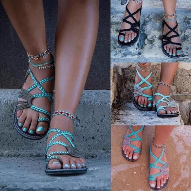 Mirla | Seilknopps fotflatsandaler-Eva Jonsson