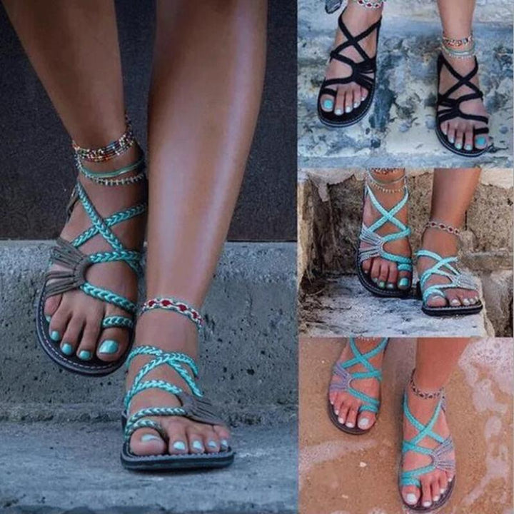 Mirla | Seilknopps fotflatsandaler-Eva Jonsson