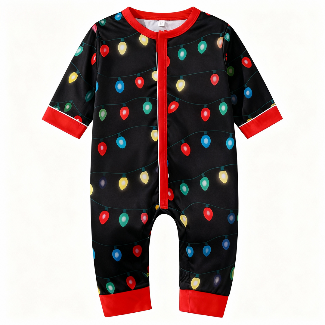 Mirla | Semester Familj Knappar Stängning Seide Jul Pyjamas Set-Eva Jonsson