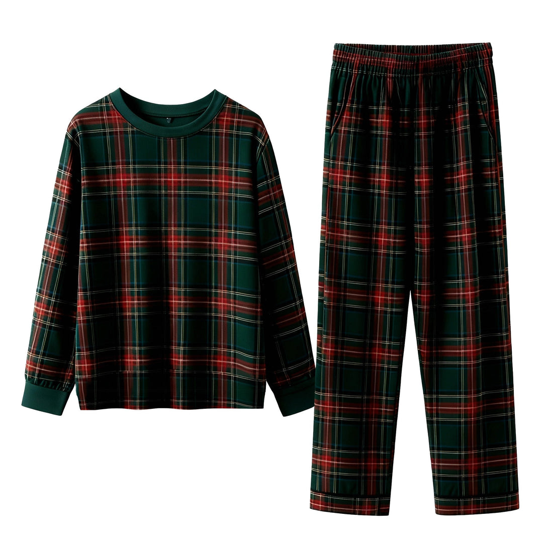 Mirla | Semester Familj Kockrandig Passande Pyjamaset-Eva Jonsson