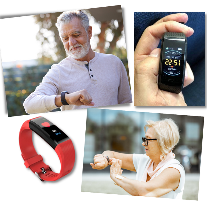 Mirla | Senior Smartwatch – Grundläggande fitness tracker med stegräknare, pulsmätare och användarvänlig design-Eva Jonsson