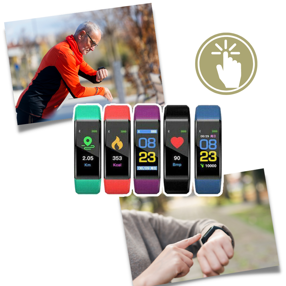 Mirla | Senior Smartwatch – Grundläggande fitness tracker med stegräknare, pulsmätare och användarvänlig design-Eva Jonsson