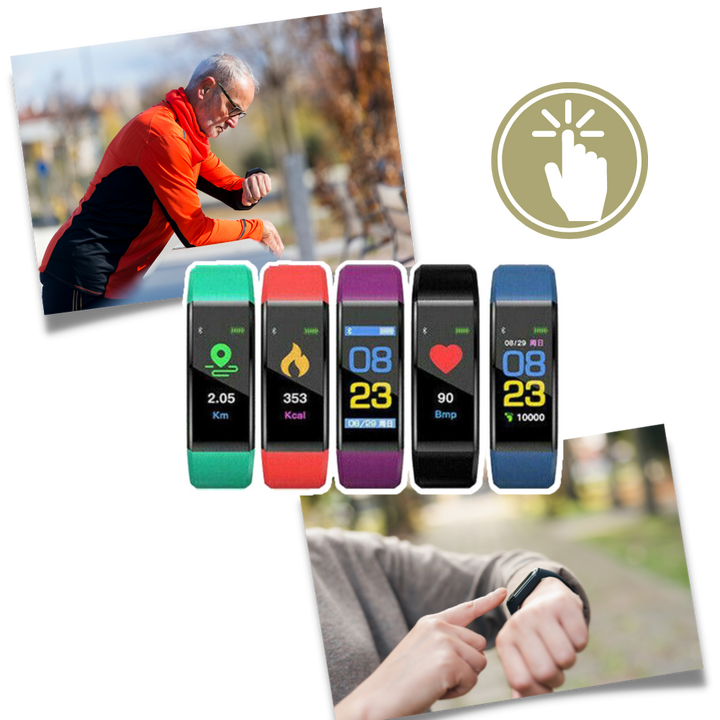 Mirla | Senior Smartwatch – Grundläggande fitness tracker med stegräknare, pulsmätare och användarvänlig design-Eva Jonsson