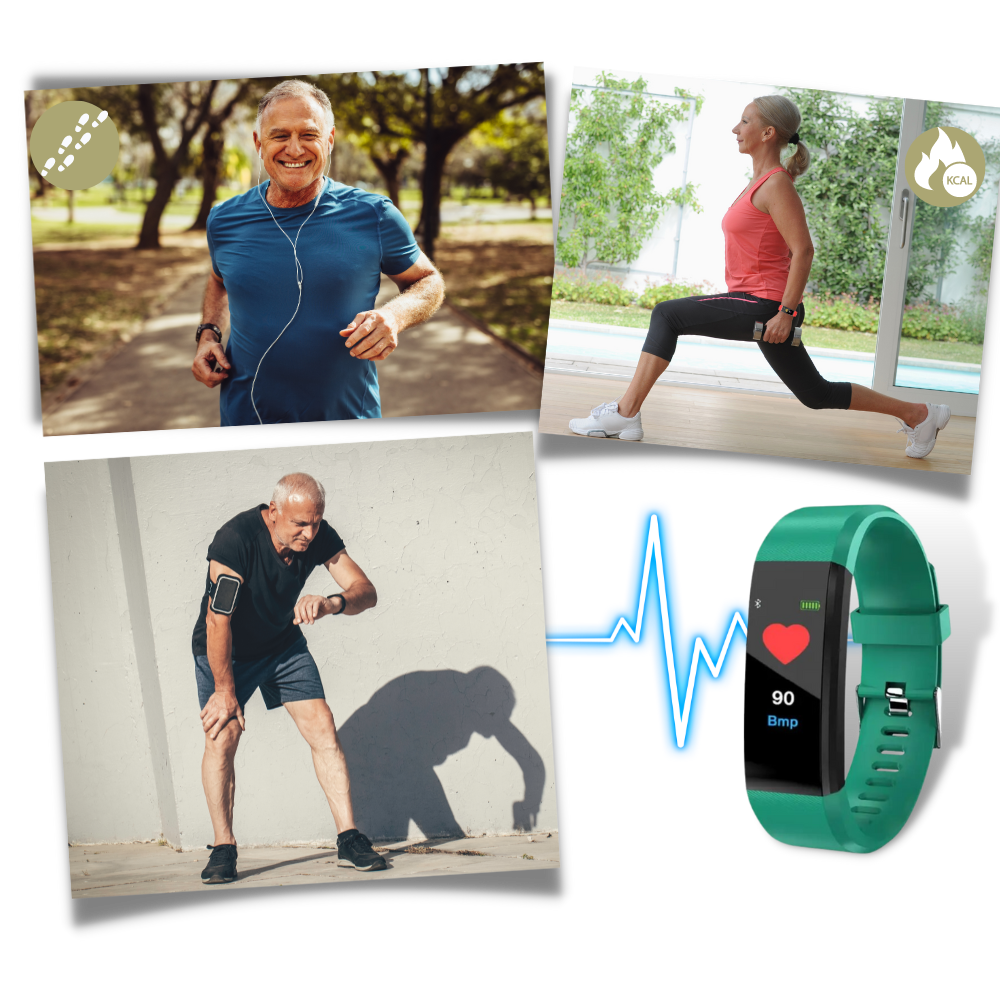 Mirla | Senior Smartwatch – Grundläggande fitness tracker med stegräknare, pulsmätare och användarvänlig design-Eva Jonsson