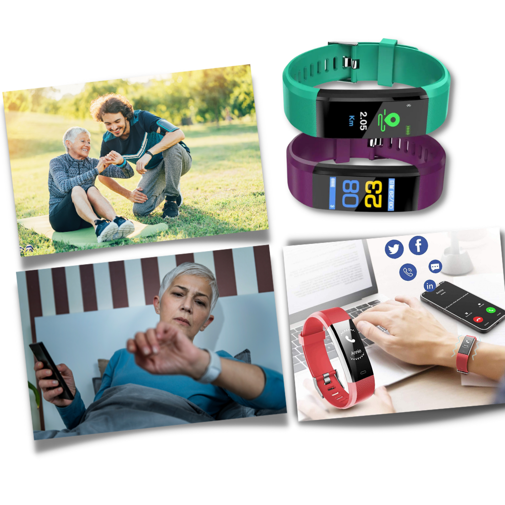 Mirla | Senior Smartwatch – Grundläggande fitness tracker med stegräknare, pulsmätare och användarvänlig design-Eva Jonsson