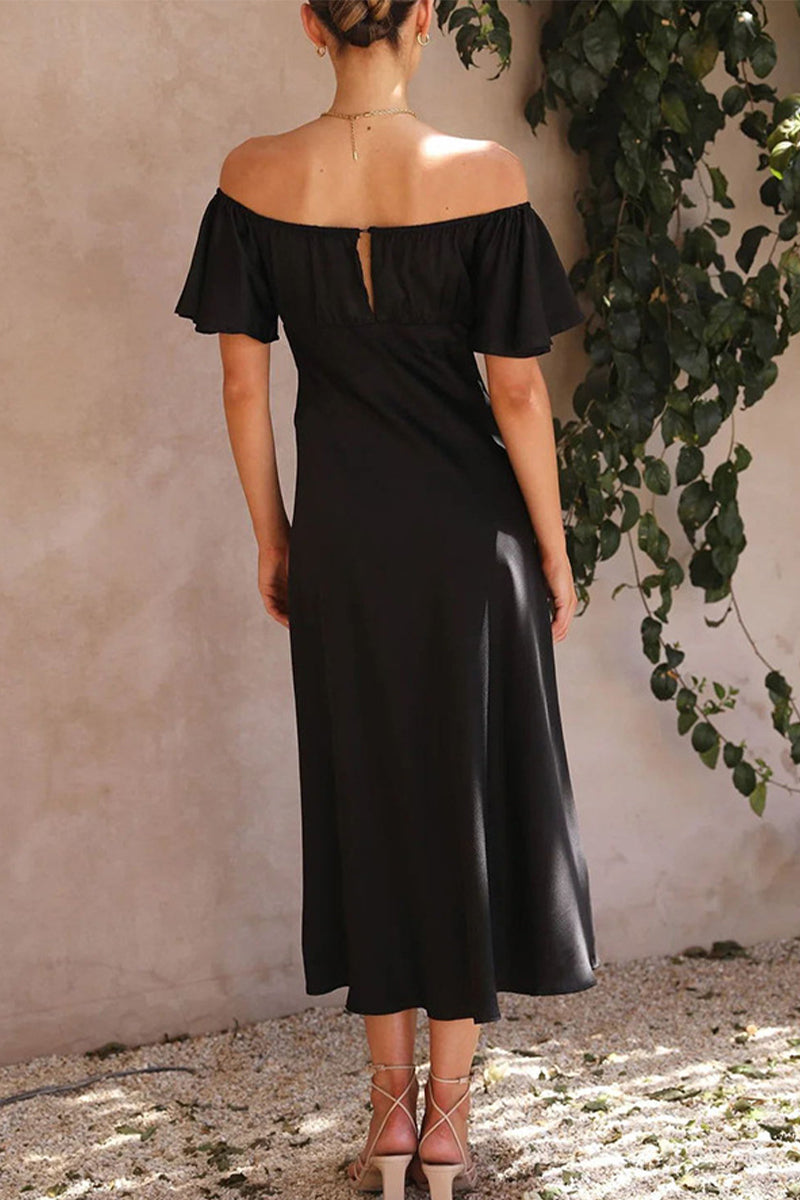 Mirla | Sexy Celebrities Enfärgad Slits Off The Shoulder Fållade Klänningar-Eva Jonsson