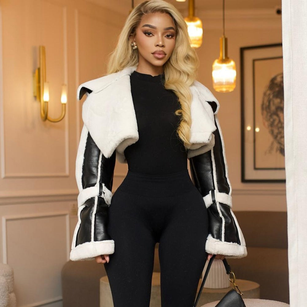 Mirla | Shearling Cropped Jacket för Damer-Eva Jonsson