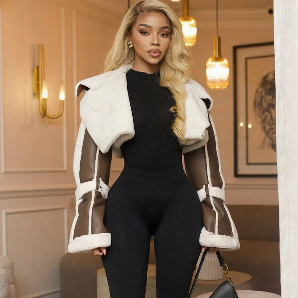 Mirla | Shearling Cropped Jacket för Damer-Eva Jonsson
