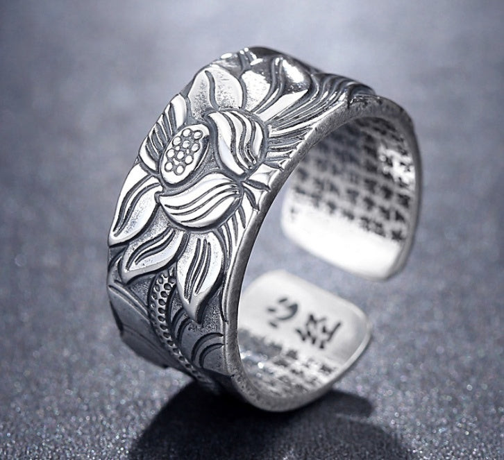 Mirla | Silver Lotus Sutra Ring-Eva Jonsson