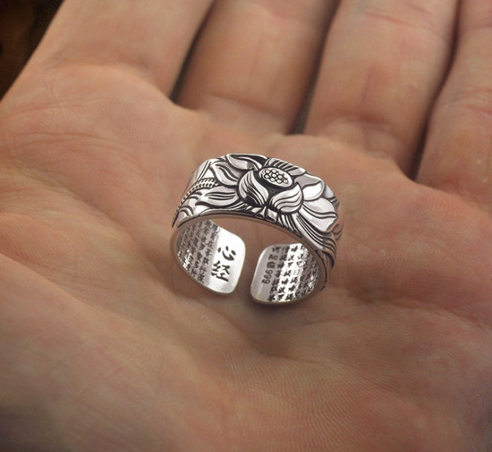 Mirla | Silver Lotus Sutra Ring-Eva Jonsson