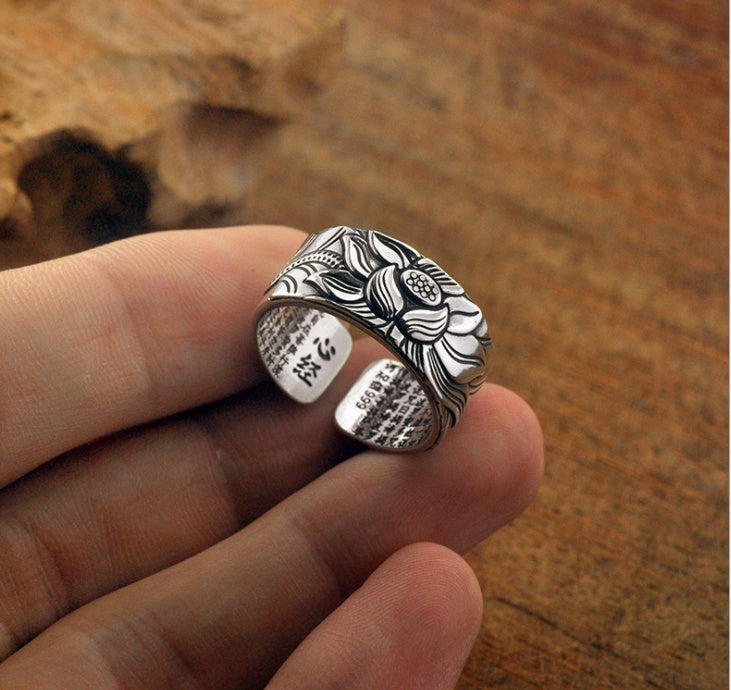 Mirla | Silver Lotus Sutra Ring-Eva Jonsson