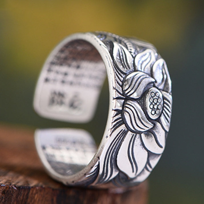 Mirla | Silver Lotus Sutra Ring-Eva Jonsson