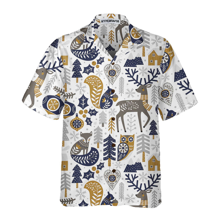 Mirla | Skandinavisk Julskjorta För Herrar Hawaiian Shirt Jul-Hawaiian-Shirt Gåvoidé-Eva Jonsson