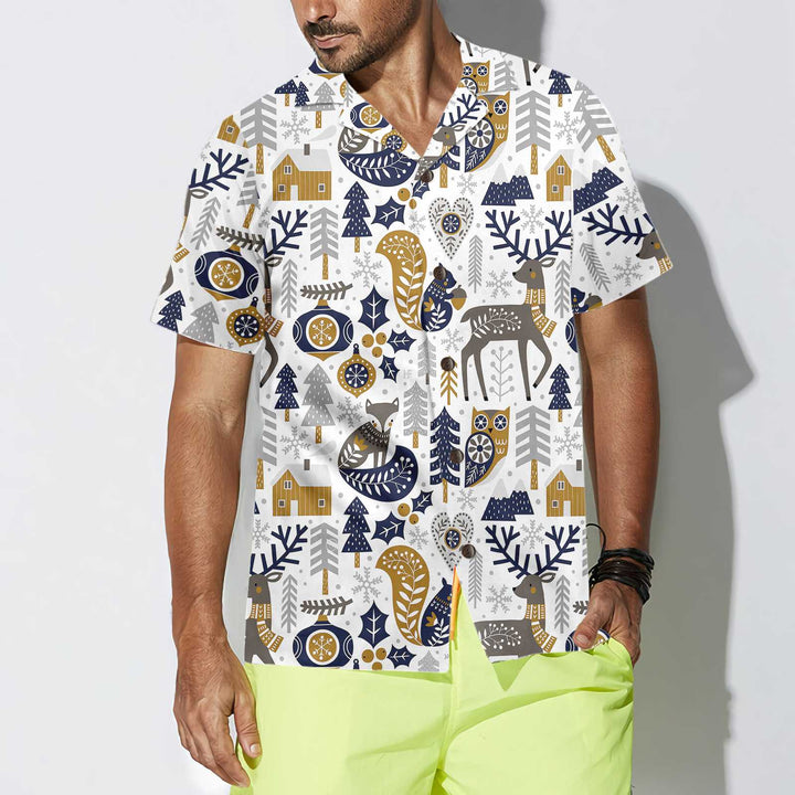 Mirla | Skandinavisk Julskjorta För Herrar Hawaiian Shirt Jul-Hawaiian-Shirt Gåvoidé-Eva Jonsson
