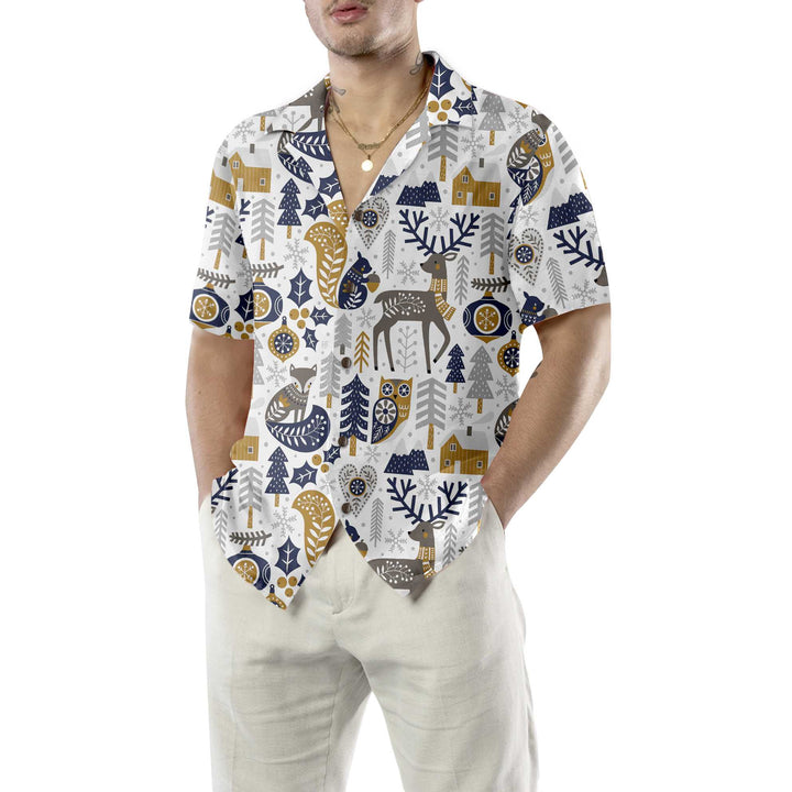 Mirla | Skandinavisk Julskjorta För Herrar Hawaiian Shirt Jul-Hawaiian-Shirt Gåvoidé-Eva Jonsson