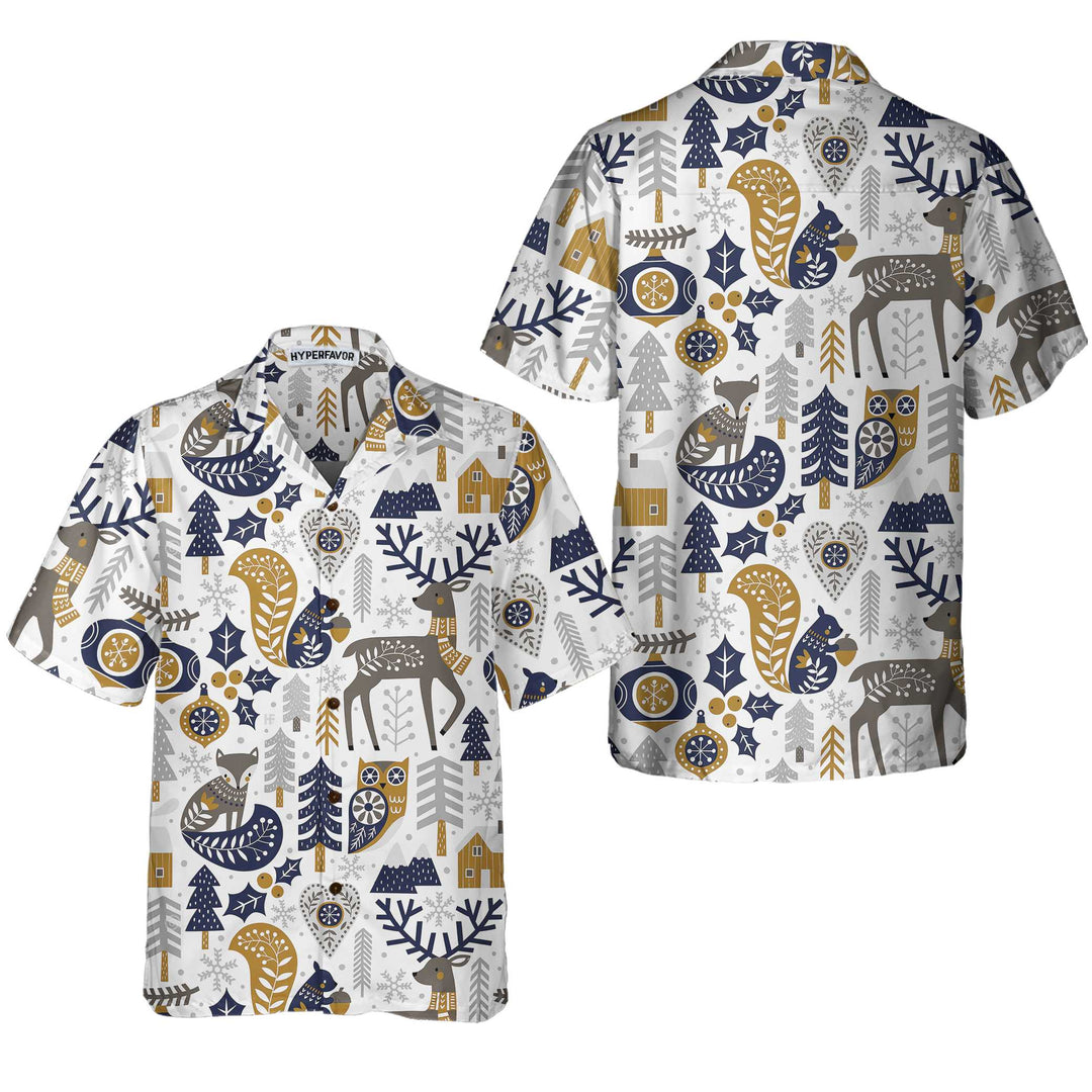 Mirla | Skandinavisk Julskjorta För Herrar Hawaiian Shirt Jul-Hawaiian-Shirt Gåvoidé-Eva Jonsson