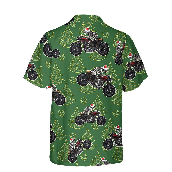Mirla | Skelett Motorcykel Körande Jul Hawaiian Shirt Rolig Julklapp För Biker-Eva Jonsson