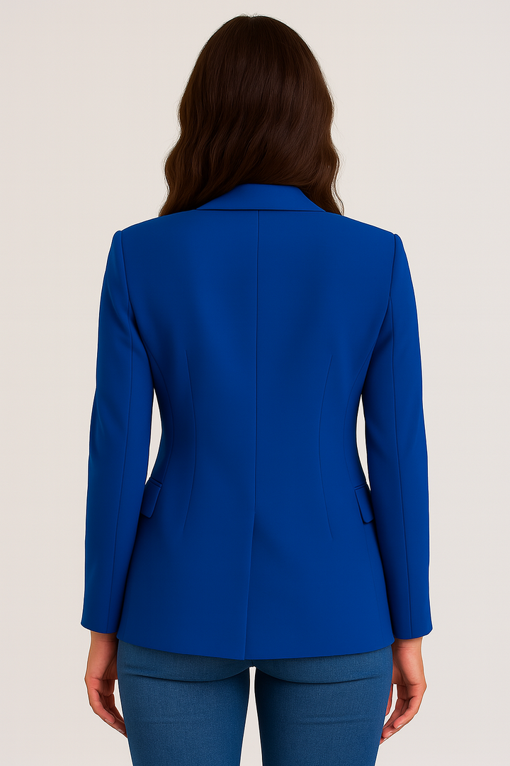 Mirla | Skräddarsydd Blazer – Enkel Knäppning – Slim Fit – Blå-Eva Jonsson