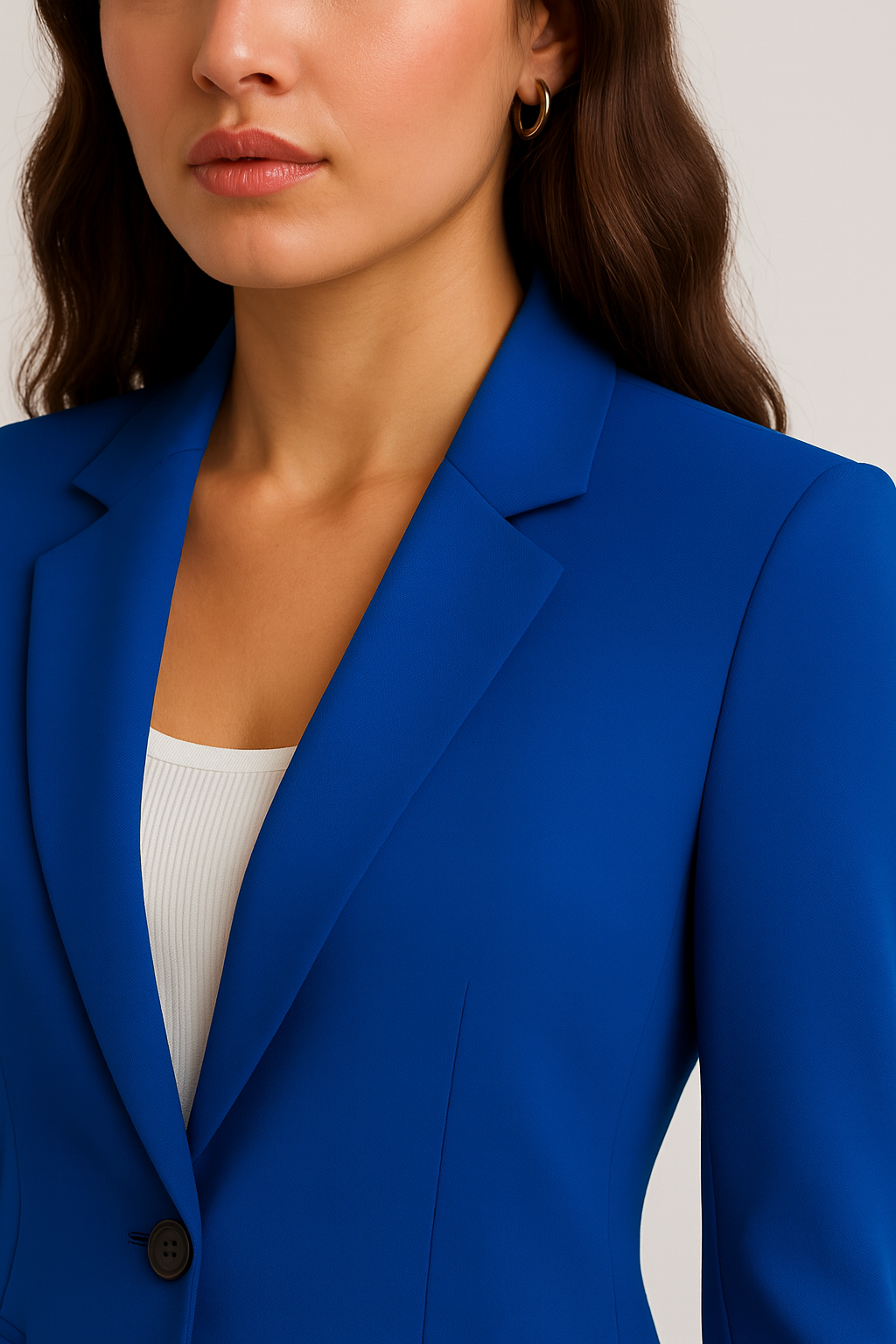 Mirla | Skräddarsydd Blazer – Enkel Knäppning – Slim Fit – Blå-Eva Jonsson