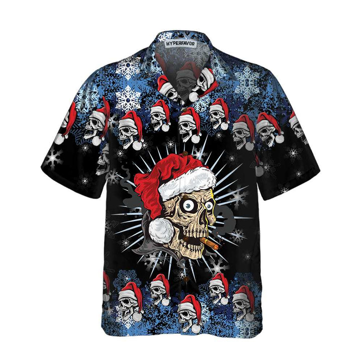 Mirla | Skull Naughty Face Jul Edition Hawaii Skjorta Jul Skull Skjorta Unikt Julklapp För Jul-Eva Jonsson