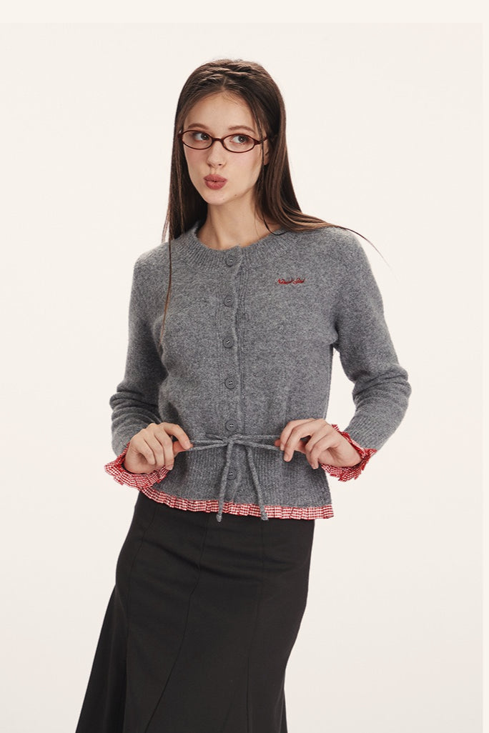 Mirla | Slim-Fit Stickad Jacka med Insatsdesign-Eva Jonsson