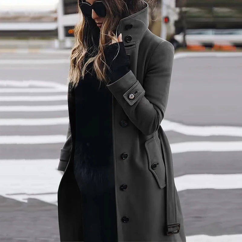 Mirla | Slim Fit Ullkappa för kvinnor-Eva Jonsson
