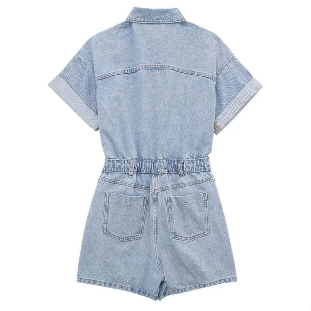 Mirla | Slimfit & Sexy Denim Byxdress-Eva Jonsson